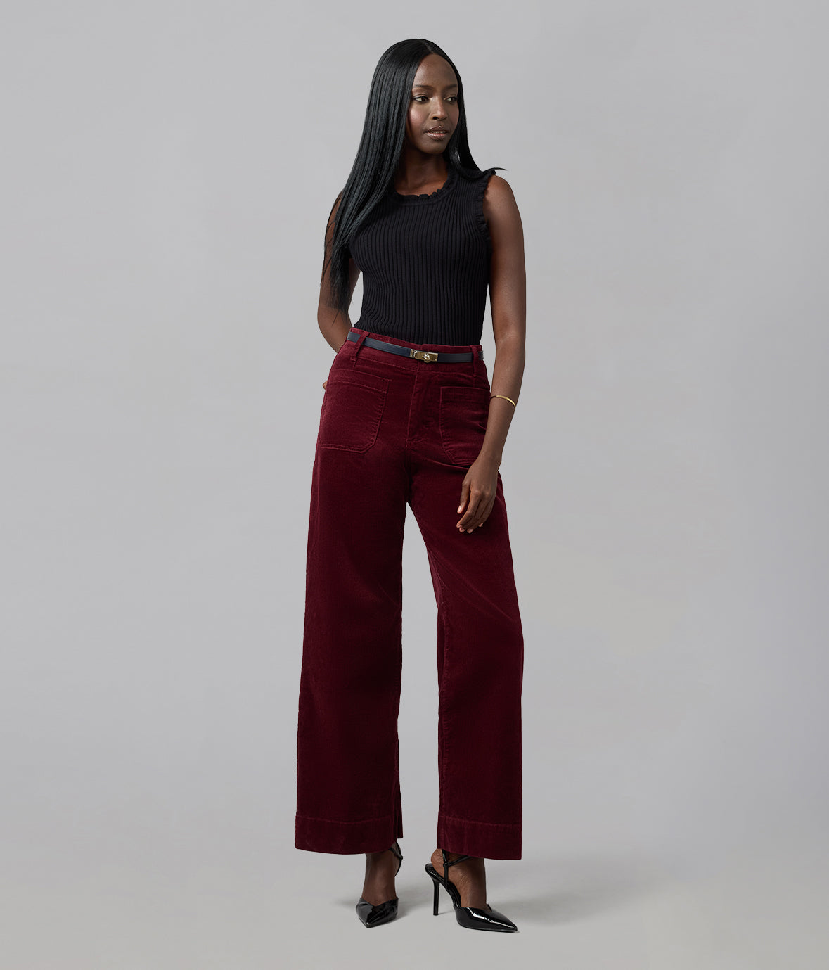 COLETTE-SR High Rise Wide Leg Jeans