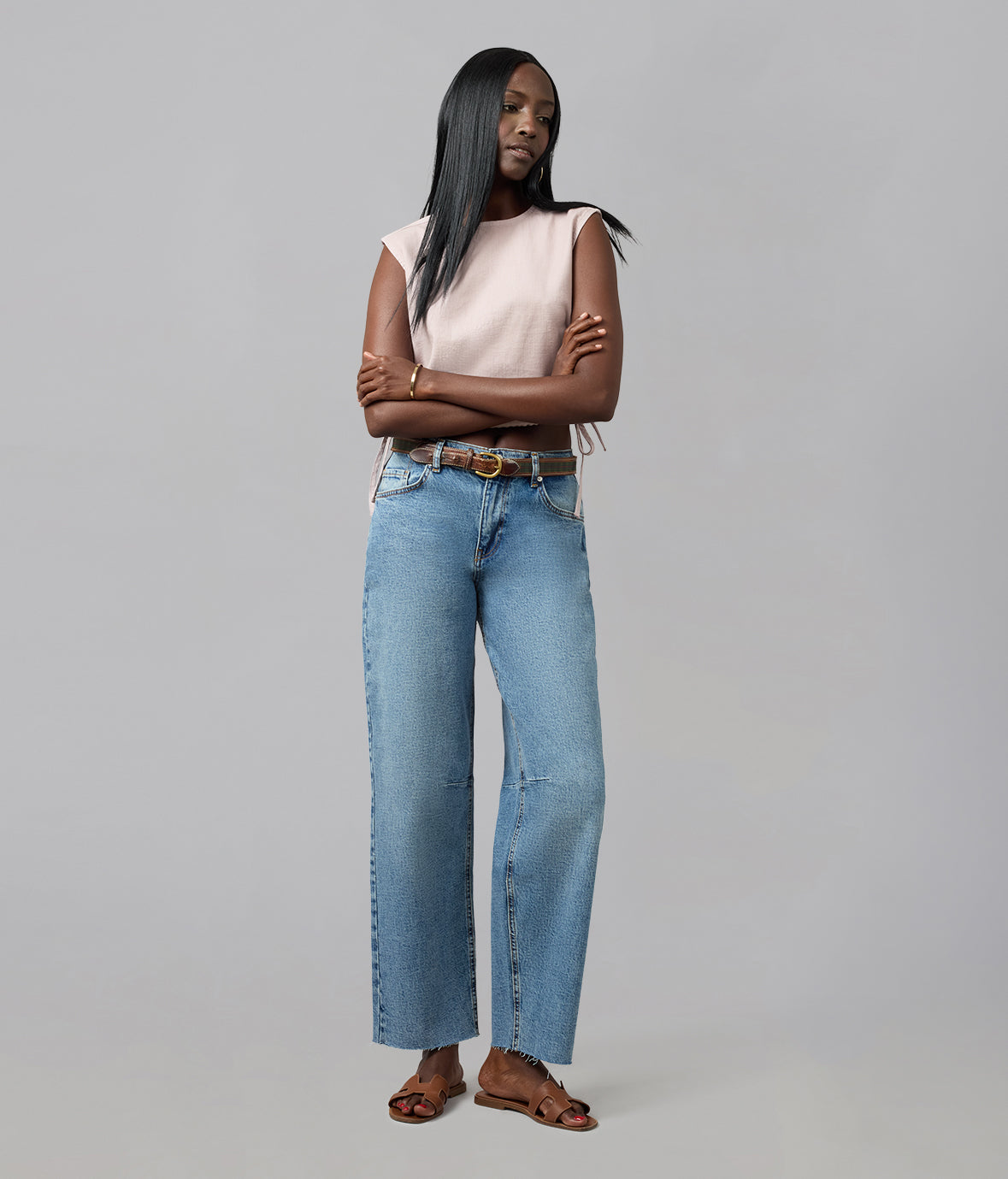 DYLAN-DB High Rise Barrel Jeans