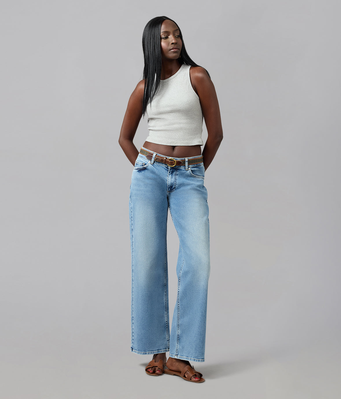 MIRO-DD Mid Rise Comfort Straight Jeans