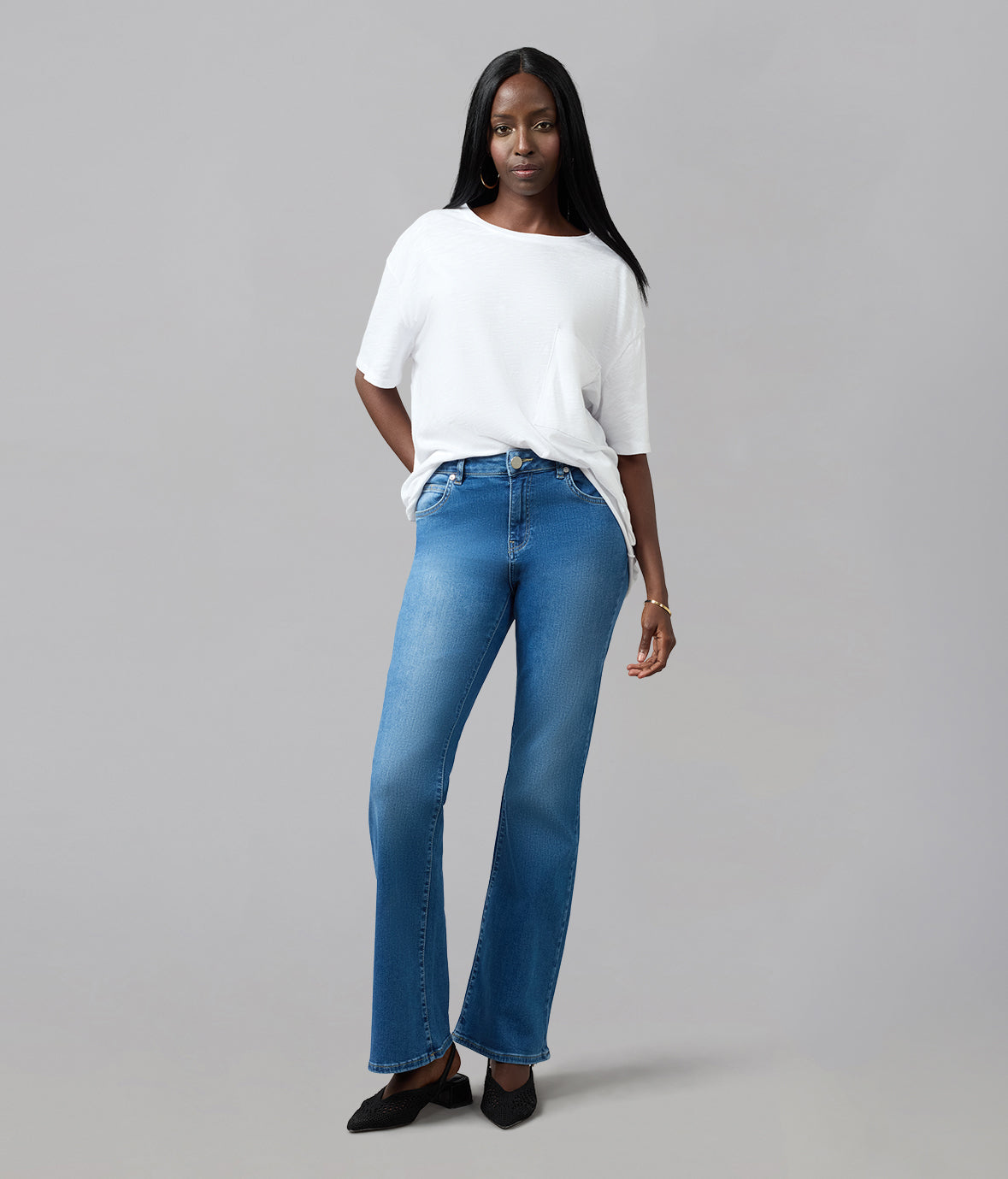 BILLIE-MDL High Rise Bootcut Jeans