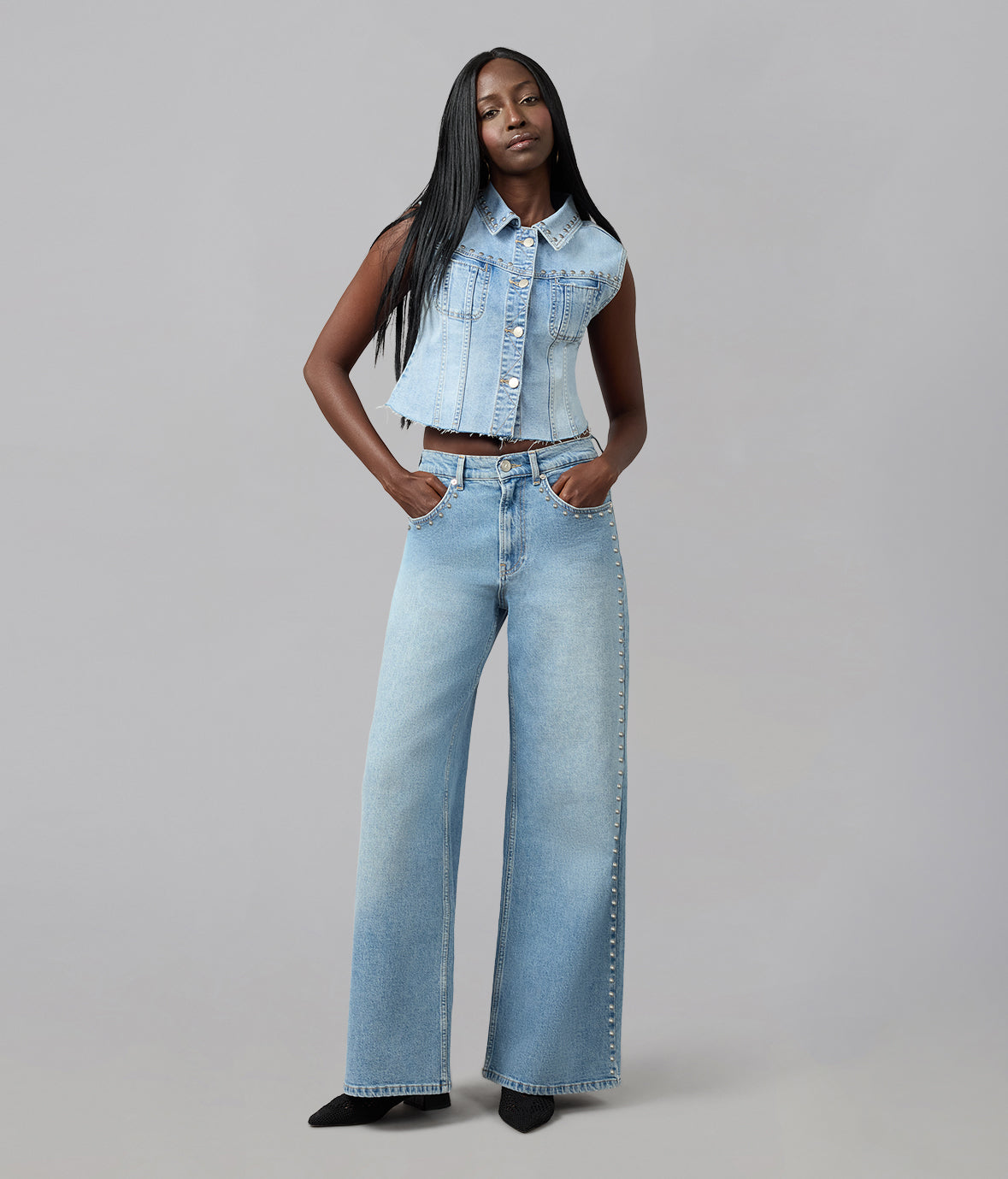 MILAN-SWB Ultra High Rise Wide Leg Jeans