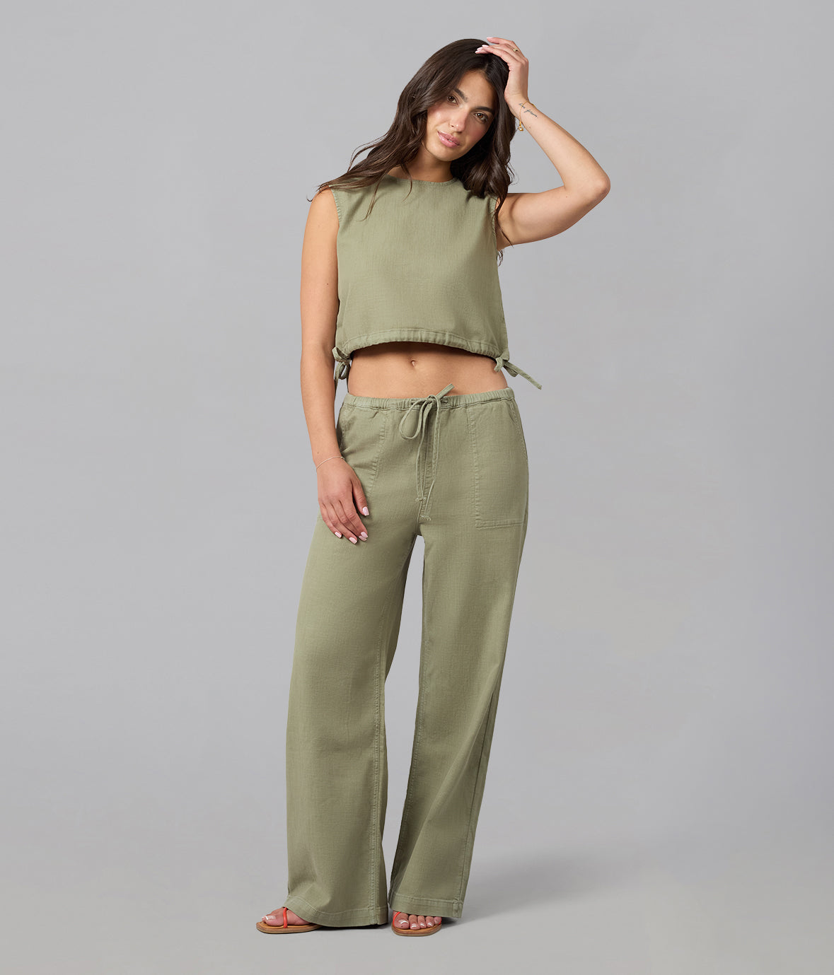 REMY-WS Mid Rise Cotton Twill Trouser